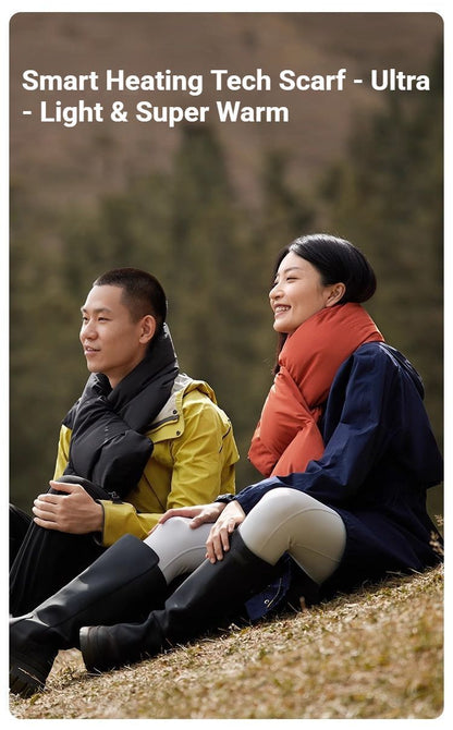 USB Heated White Duck Down Neck Warmer-Wine Red V1221-USB-HEATED-WHITE-DUCK-DOWN-NECK-WARMER-WINE-RED
