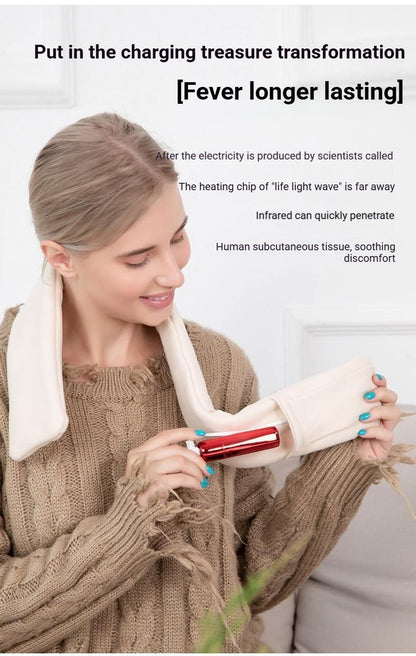 USB Rechargeable Graphene Heated Neck Warmer Gray V1221-USB-RECHARGEABLE-GRAPHENE-HEATED-NECK-WARMER-GRAY