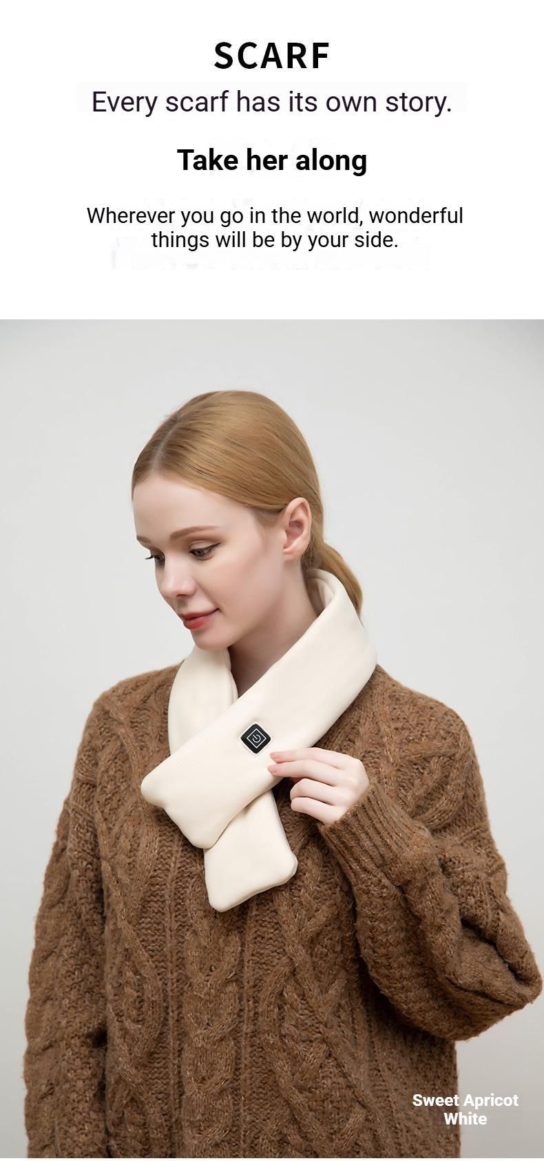USB Rechargeable Graphene Heated Neck Warmer Gray V1221-USB-RECHARGEABLE-GRAPHENE-HEATED-NECK-WARMER-GRAY