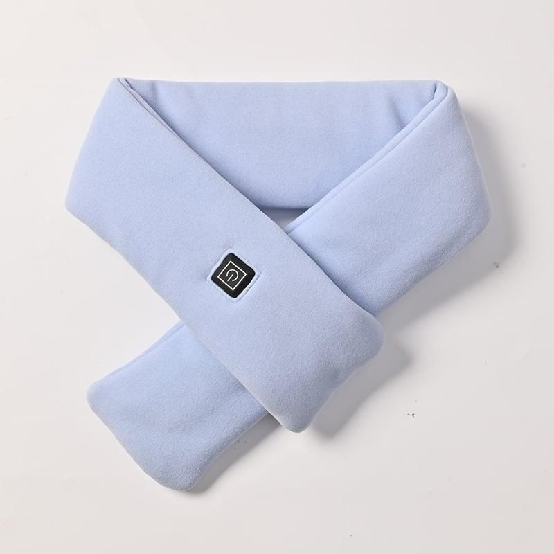 USB Rechargeable Graphene Heated Neck Warmer Light Blue V1221-USB-RECHARGEABLE-GRAPHENE-HEATED-NECK-WARMER-LIGHT-BLUE