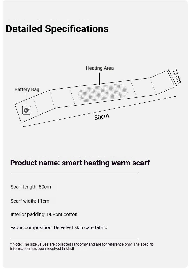 USB Rechargeable Graphene Heated Neck Warmer Pink V1221-USB-RECHARGEABLE-GRAPHENE-HEATED-NECK-WARMER-PINK