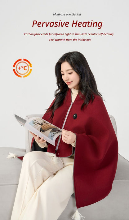 USB Washable Heated Shawl-No Power Bank Included-Apricot V1221-USB-WASHABLE-HEATED-SHAWL-NO-POWER-BANK-INCLUDED-APRICOT