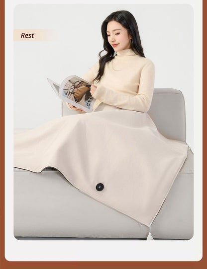 USB Washable Heated Shawl-No Power Bank Included-Green V1221-USB-WASHABLE-HEATED-SHAWL-NO-POWER-BANK-INCLUDED-GREEN