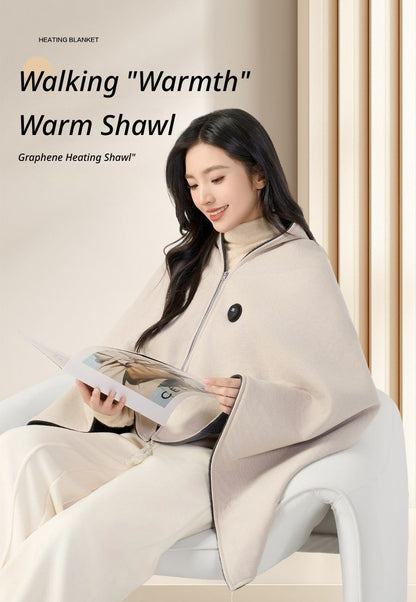 USB Washable Heated Shawl-No Power Bank Included-Green V1221-USB-WASHABLE-HEATED-SHAWL-NO-POWER-BANK-INCLUDED-GREEN