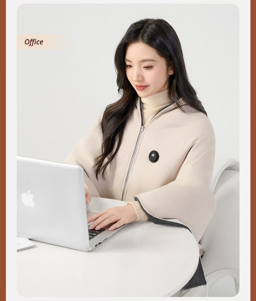 USB Washable Heated Shawl-No Power Bank Included-Red V1221-USB-WASHABLE-HEATED-SHAWL-NO-POWER-BANK-INCLUDED-RED