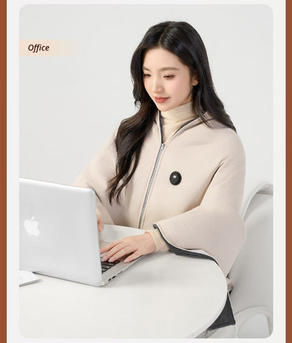 USB Washable Heated Shawl-No Power Bank Included-Red V1221-USB-WASHABLE-HEATED-SHAWL-NO-POWER-BANK-INCLUDED-RED