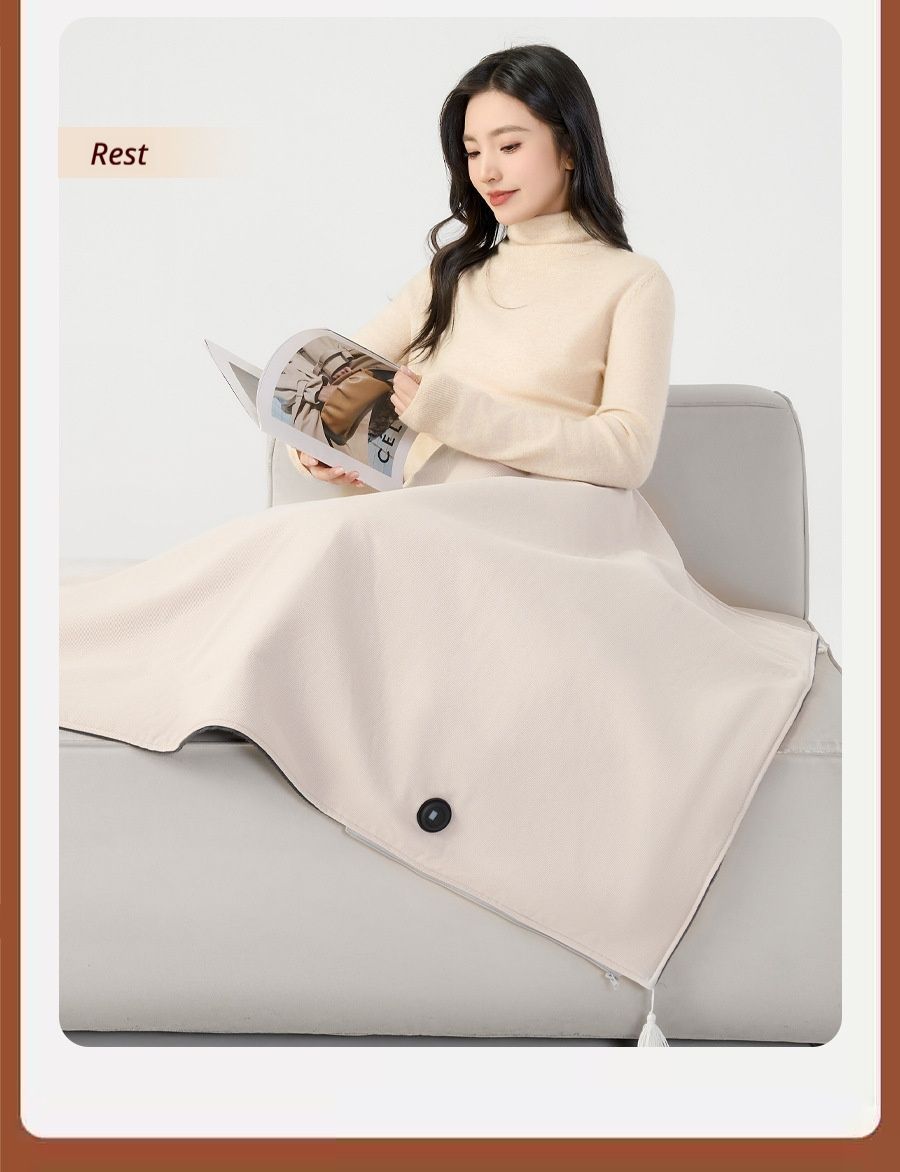 USB Washable Heated Shawl-No Power Bank Included-Red V1221-USB-WASHABLE-HEATED-SHAWL-NO-POWER-BANK-INCLUDED-RED