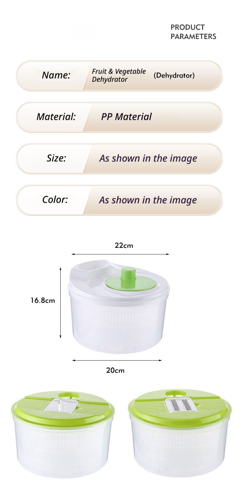 Vegetable washing basket-Green Basic Model V1221-VEGETABLE-WASHING-BASKET-GREEN-BASIC-MODEL