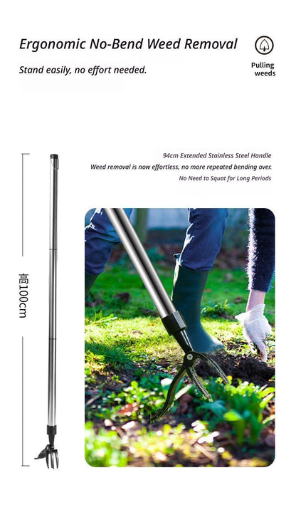 Manual weeding device-with a stainless steel three-section pipe V1221-WEEDING-DEVICE-WITH-A-STAINLESS-STEEL-THREE-SECTION-PIPE