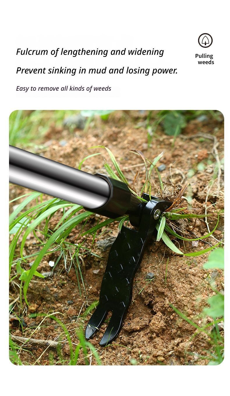 Manual weeding device-with a stainless steel three-section pipe V1221-WEEDING-DEVICE-WITH-A-STAINLESS-STEEL-THREE-SECTION-PIPE