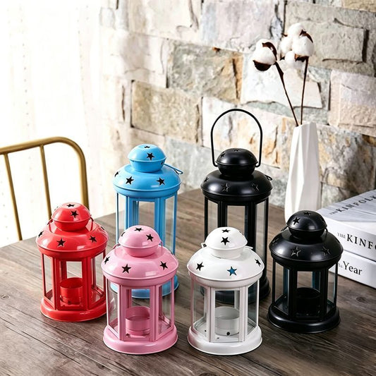 White Black and Red Candle Holder Set of 3 V1221-WHITE-BLACK-AND-RED-CANDLE-HOLDER-SET-OF-3