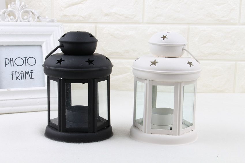 White Black and Red Candle Holder Set of 3 V1221-WHITE-BLACK-AND-RED-CANDLE-HOLDER-SET-OF-3