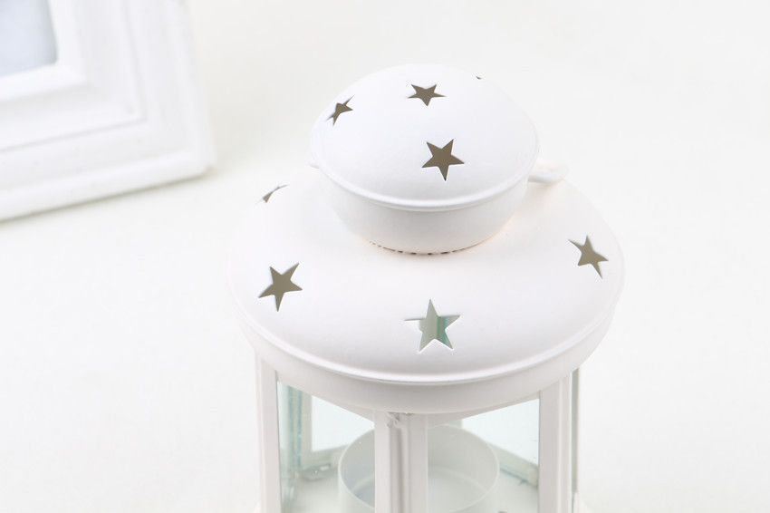 White Pink and Black Candle Holder Set of 3 V1221-WHITE-PINK-AND-BLACK-CANDLE-HOLDER-SET-OF-3