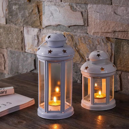 White Pink and Red Candle Holder Set of 3 V1221-WHITE-PINK-AND-RED-CANDLE-HOLDER-SET-OF-3