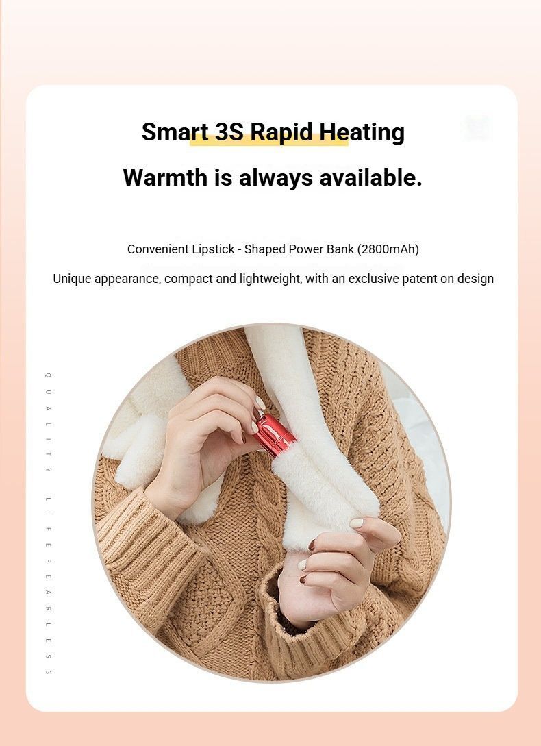 Winter Imitation Rabbit Fur USB Heated Scarf Red-Gift Box Edition V1221-WINTER-IMITATION-RABBIT-FUR-USB-HEATED-SCARF-RED-GIFT-BOX-EDITIO