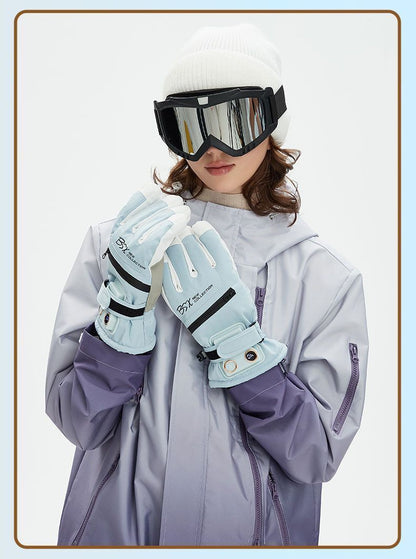 Winter Self-Heating Windproof Touchscreen Gloves-Beige Black V1221-WINTER-SELF-HEATING-WINDPROOF-TOUCHSCREEN-GLOVES-BEIGE-BLACK