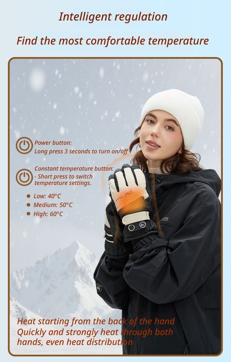 Winter Self-Heating Windproof Touchscreen Gloves-Black Gray V1221-WINTER-SELF-HEATING-WINDPROOF-TOUCHSCREEN-GLOVES-BLACK-GRAY