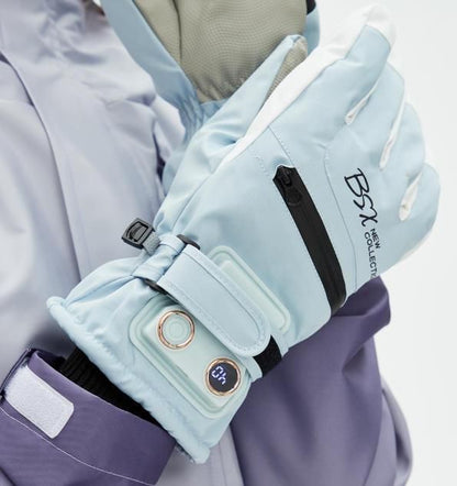 Winter Self-Heating Windproof Touchscreen Gloves-Blue and White V1221-WINTER-SELF-HEATING-WINDPROOF-TOUCHSCREEN-GLOVES-BLUE-AND-WHITE