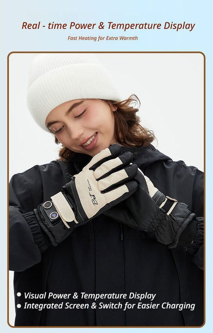 Winter Self-Heating Windproof Touchscreen Gloves-Blue and White V1221-WINTER-SELF-HEATING-WINDPROOF-TOUCHSCREEN-GLOVES-BLUE-AND-WHITE