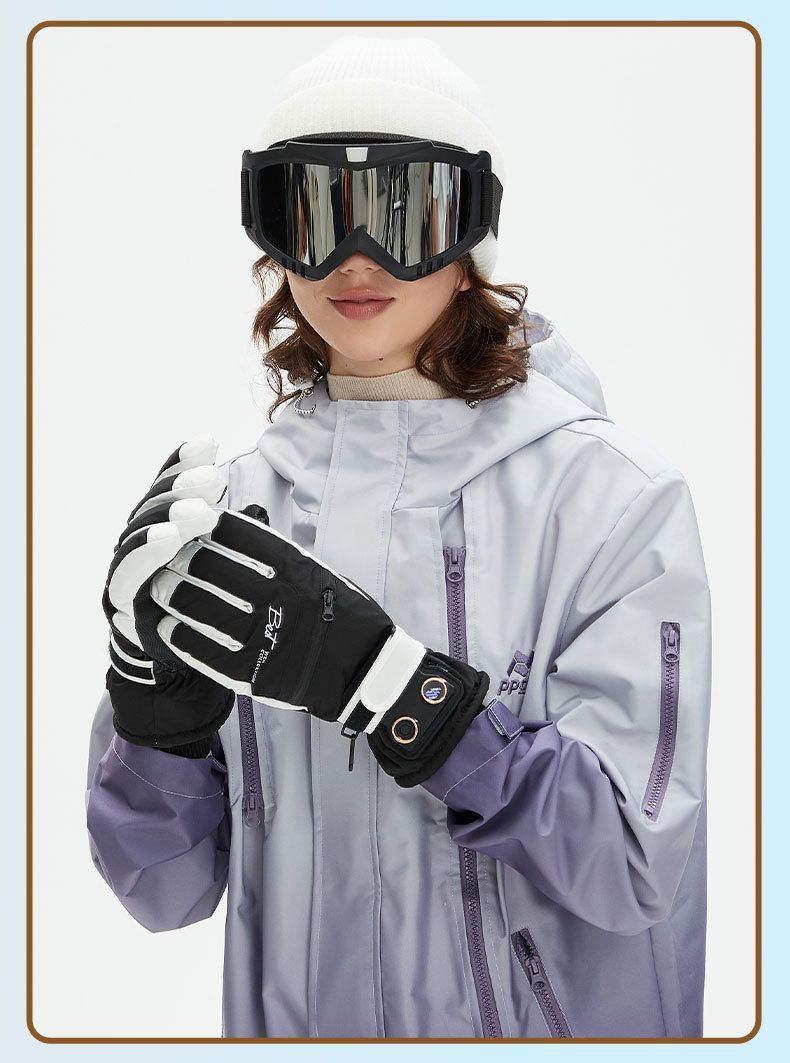 Winter Self-Heating Windproof Touchscreen Gloves-Blue Black V1221-WINTER-SELF-HEATING-WINDPROOF-TOUCHSCREEN-GLOVES-BLUE-BLACK