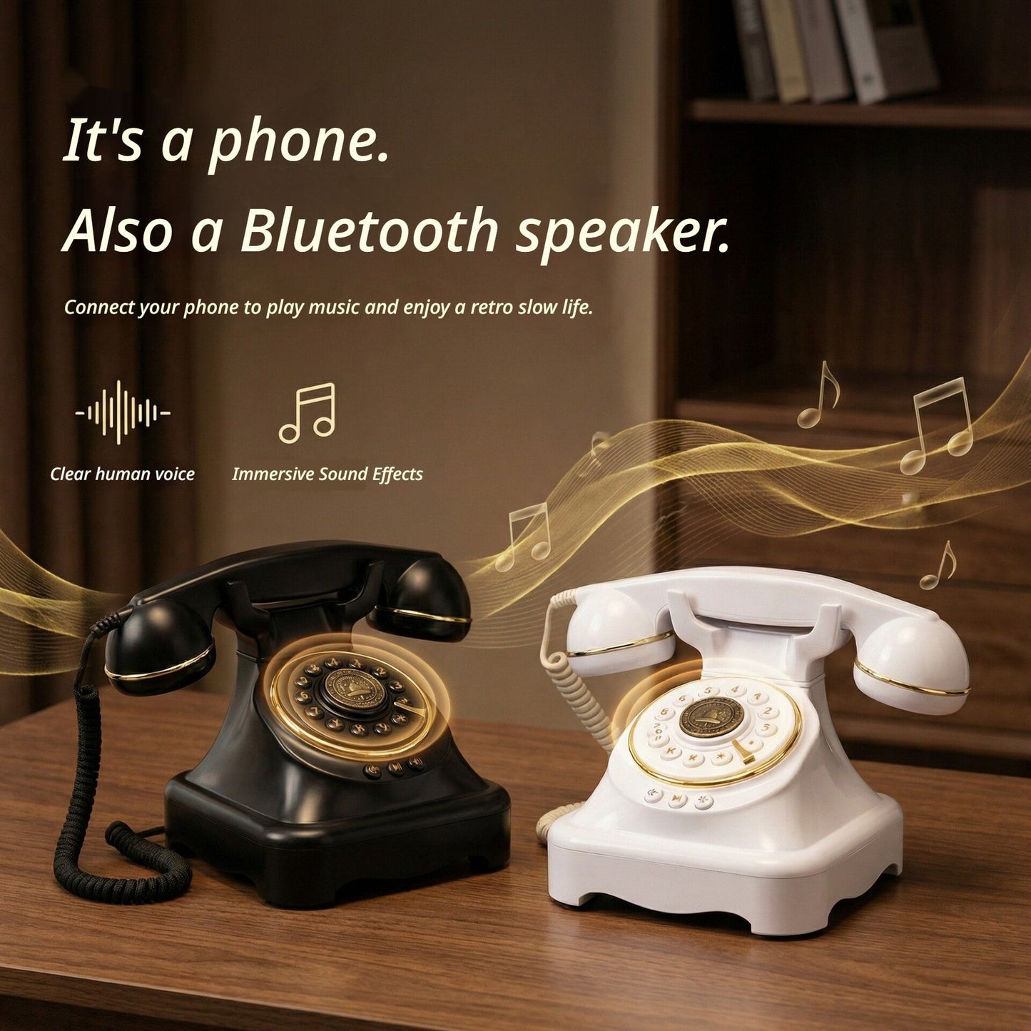 Wireless Bluetooth Landline Black V1221-WIRELESS-BLUETOOTH-LANDLINE-BLACK