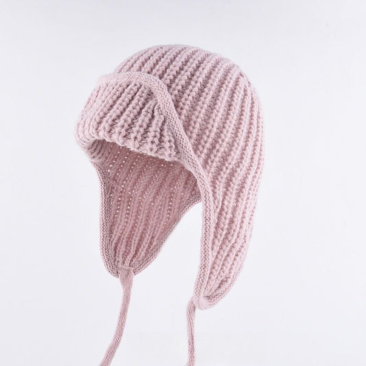 Women Plain Aviator Hat with Earflaps Blue V1221-WOMEN-PLAIN-AVIATOR-HAT-WITH-EARFLAPS-BLUE