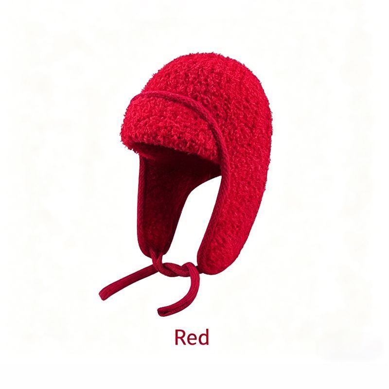 Women Sherpa Aviator Beanie - Warm Earflap Knit Hat Beige V1221-WOMEN-SHERPA-AVIATOR-BEANIE-WARM-EARFLAP-KNIT-HAT-BEIGE