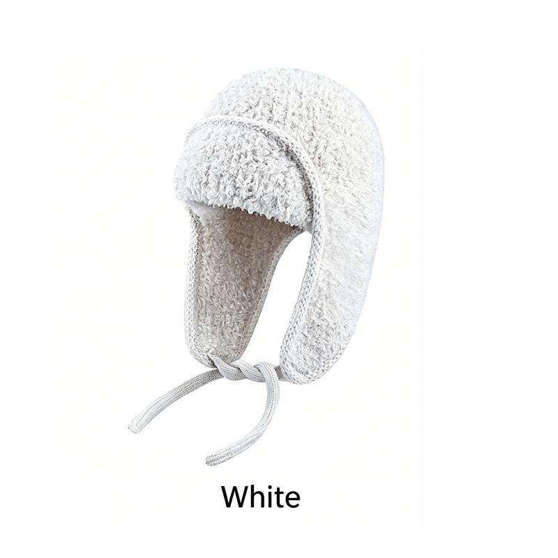 Women Sherpa Aviator Beanie - Warm Earflap Knit Hat Blue V1221-WOMEN-SHERPA-AVIATOR-BEANIE-WARM-EARFLAP-KNIT-HAT-BLUE