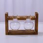 HydroponicWoodenFramewithSnap-On-SphericalDoubleBottle V1221-WOODENSTAND-ROUNDBALLDOUBLEBOTTLE