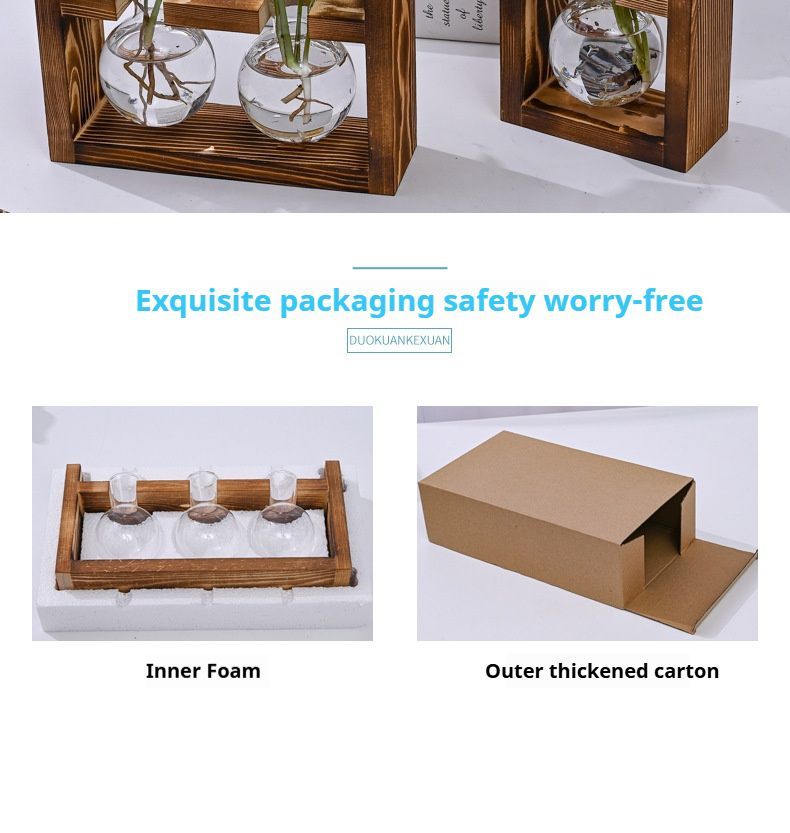HydroponicWoodenFramewithSnap-On-SphericalTripleBottle V1221-WOODENSTAND-ROUNDBALLTRIPLEBOTTLE