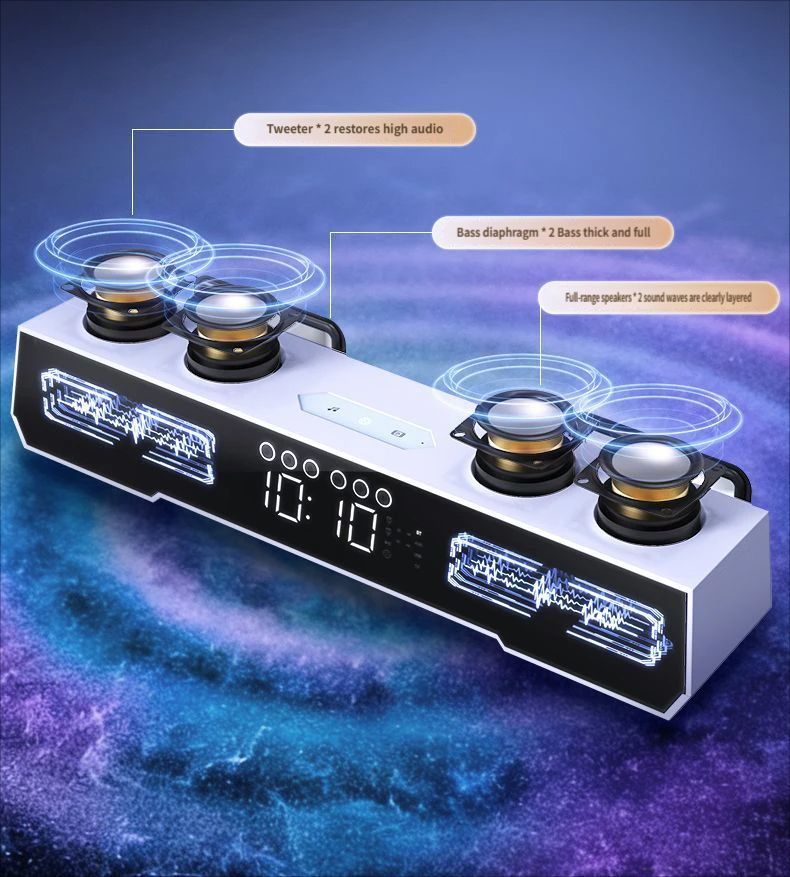X9-Pro Bluetooth wired speaker-White V1221-X9-PRO-BLUETOOTH-WIRED-SPEAKER-WHITE