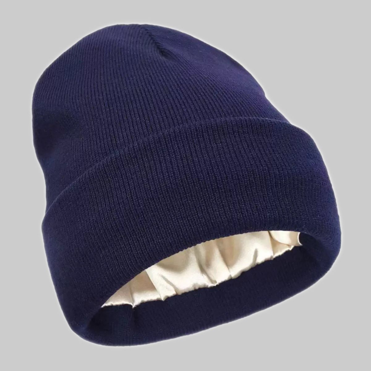 2Pcs Knit Beanie Navy blue 02 V1221-XM-BNM-02