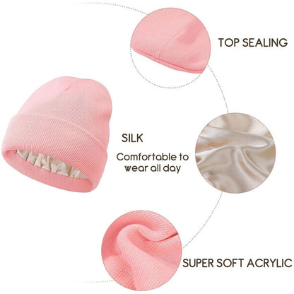 2Pcs Knit Beanie Navy blue 02 V1221-XM-BNM-02