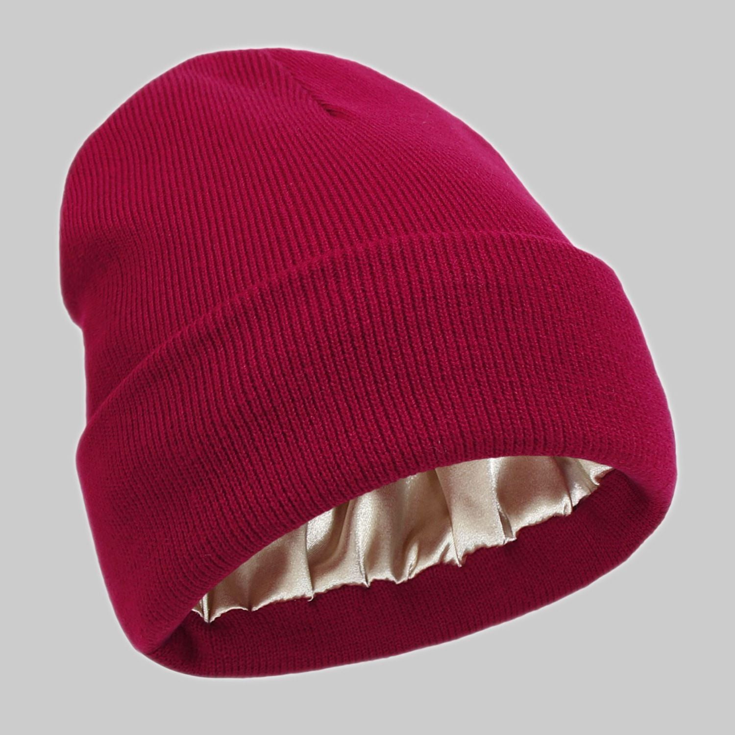 2Pcs Knit Beanie red 03 V1221-XM-BNM-03