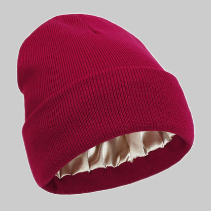 2Pcs Knit Beanie red 03 V1221-XM-BNM-03