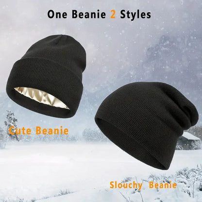 2Pcs Knit Beanie red 03 V1221-XM-BNM-03
