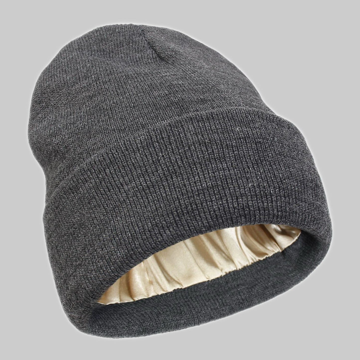 2Pcs Knit Beanie grey 05 V1221-XM-BNM-05