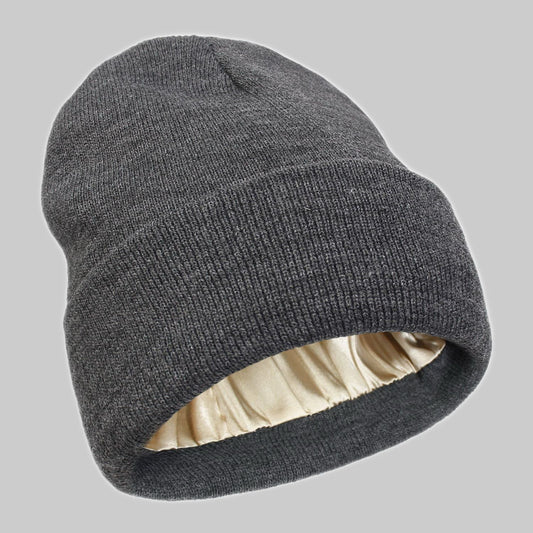 2Pcs Knit Beanie grey 05 V1221-XM-BNM-05