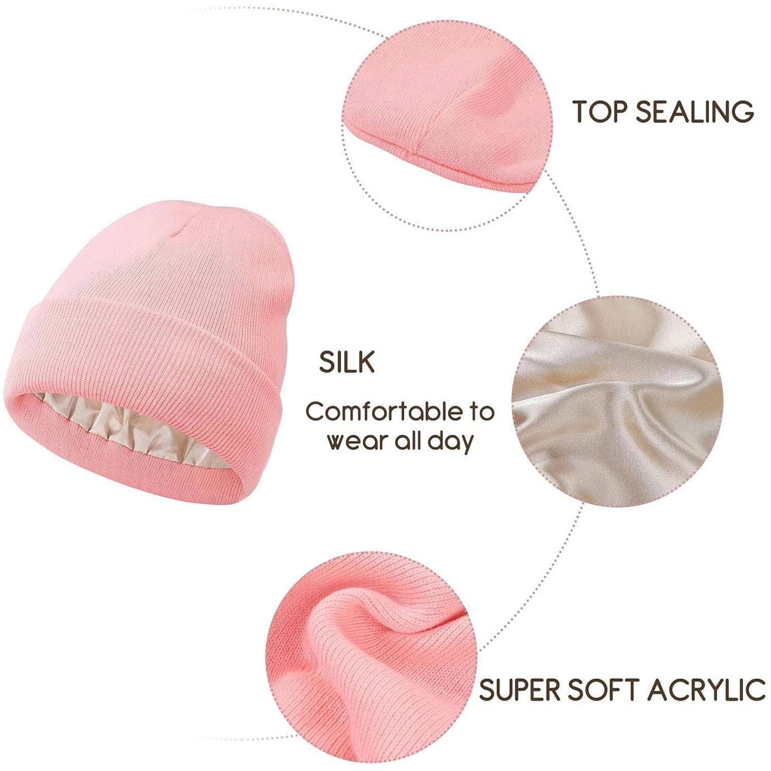 2Pcs Knit Beanie off white 06 V1221-XM-BNM-06