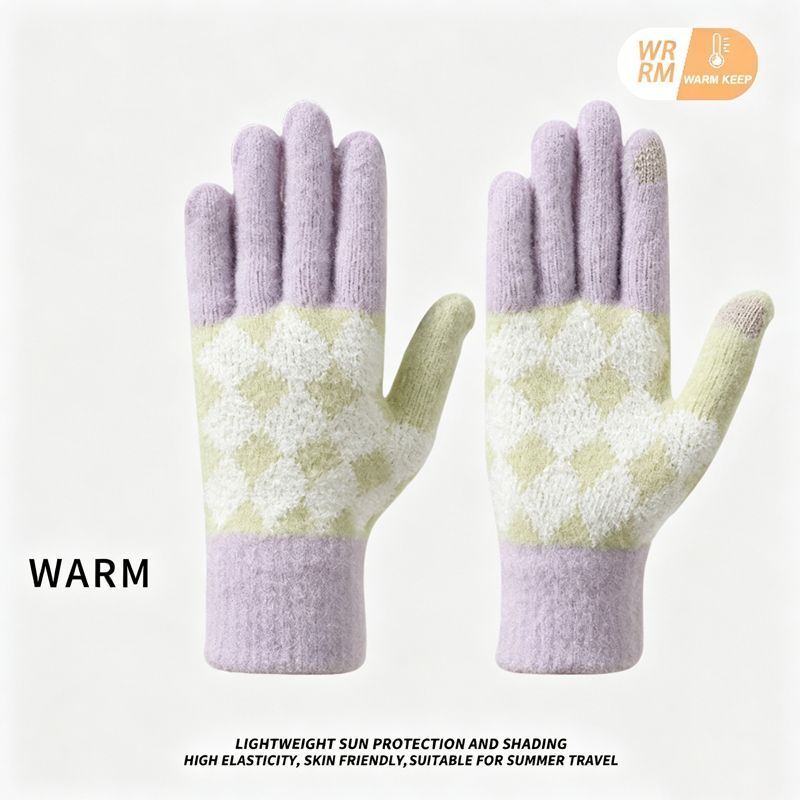2Pcs Touchscreen Knitted Gloves V1221-XM-BNST-03