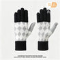 2Pcs Touchscreen Knitted Gloves Black V1221-XM-BNST-05
