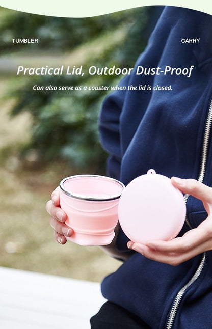 4Pcs Portable Folding Outdoor Water Cup - yellow V1221-XM-BXZDSB-02
