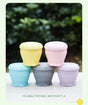 4Pcs Portable Folding Outdoor Water Cup - grey V1221-XM-BXZDSB-03