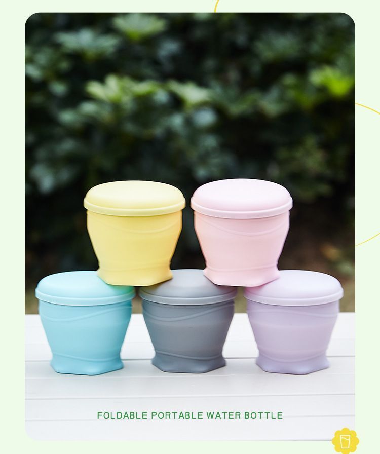 4Pcs Portable Folding Outdoor Water Cup - sky blue V1221-XM-BXZDSB-04