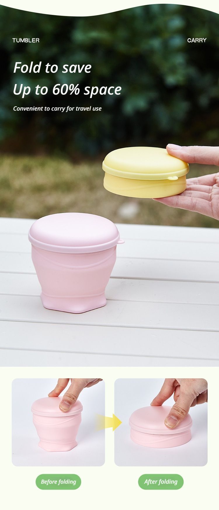 4Pcs Portable Folding Outdoor Water Cup - sky blue V1221-XM-BXZDSB-04
