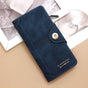 2Pcs Blue Matte Long Wallet V1221-XM-CKQB-01