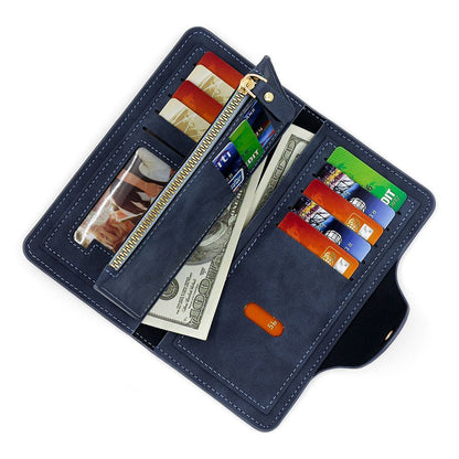 2Pcs Black Matte Long Wallet V1221-XM-CKQB-02