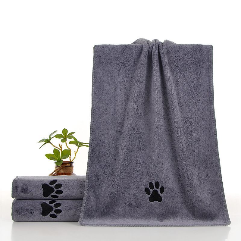 Gray Pet Towel 35x75cm Gray 5Pcs V1221-XM-CWMJ-01