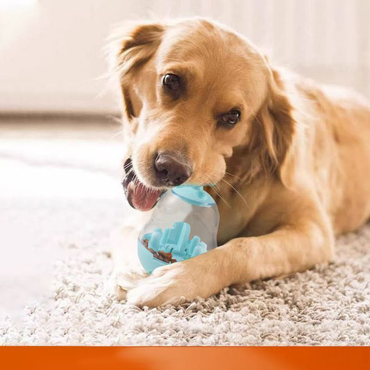 2Pcs Pet Tumbler Feeder Puzzle Toy Pet Training Dispenser-sky blue V1221-XM-CWWSQ-02