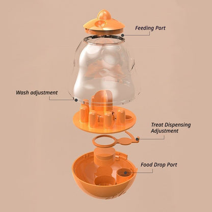 2Pcs Pet Tumbler Feeder Puzzle Toy Pet Training Dispenser-sky blue V1221-XM-CWWSQ-02